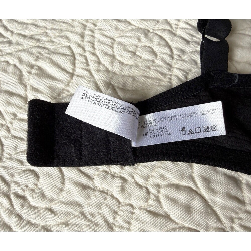 Wacoal 851205 Black Lace Halo Molded Underwire Bra Sz 38D - Picture 5 of 5
